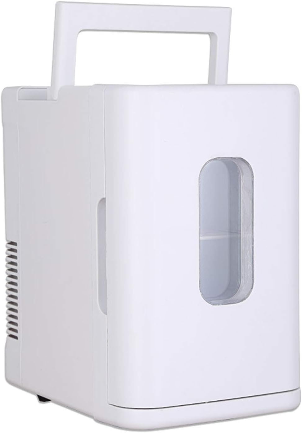 10L Car Refrigerator Double Layer Mini Fridge for Bedroom Cold Storage Fresh AC/DC Portable Thermo Electric Cooler and Warmer Single Core Portable Freezer (White)