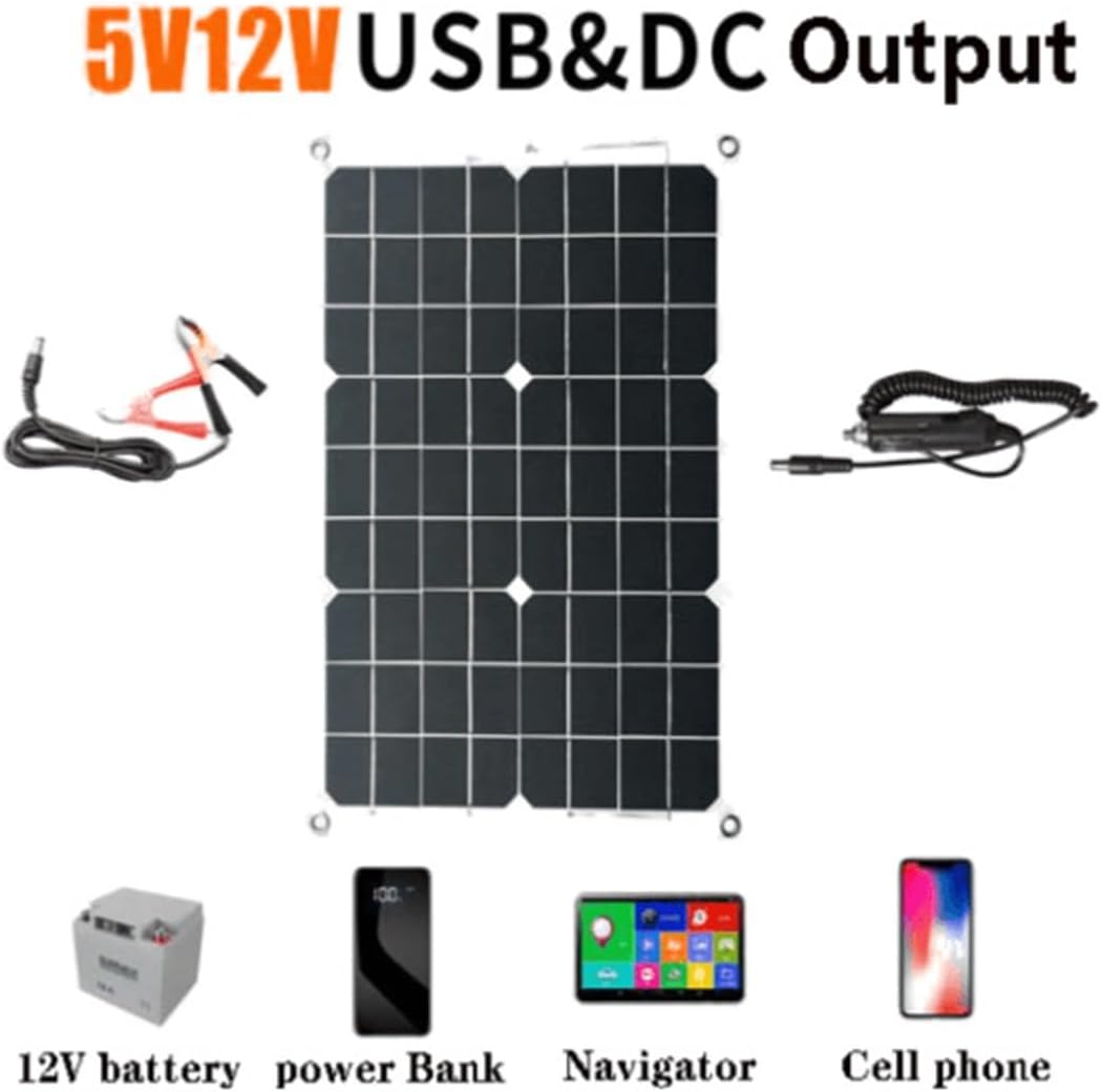 110V/220V 300W Solar Panel Kit Complete Solar Generator Inverter 300W Controller 30A Photovoltaic Panel 18W Home Grid System (Color : Black, Size : 12V to 220V)