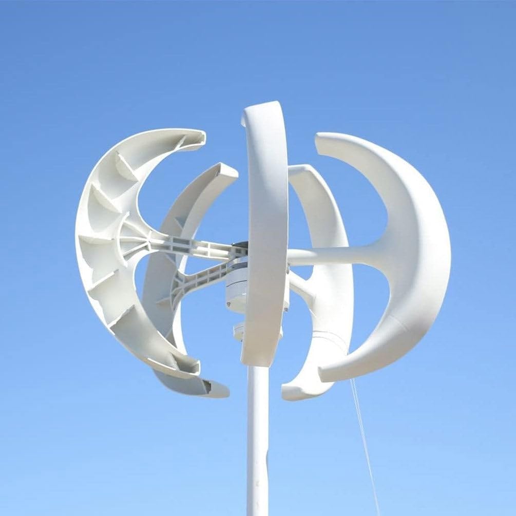 400W 600W 800W 1000W 1200W Vertical Wind Turbine Generator Kit - 5 Blade DC 12V/24V Wind Generator for Off-Grid Electricity Production, Eco-Friendly Power Solution