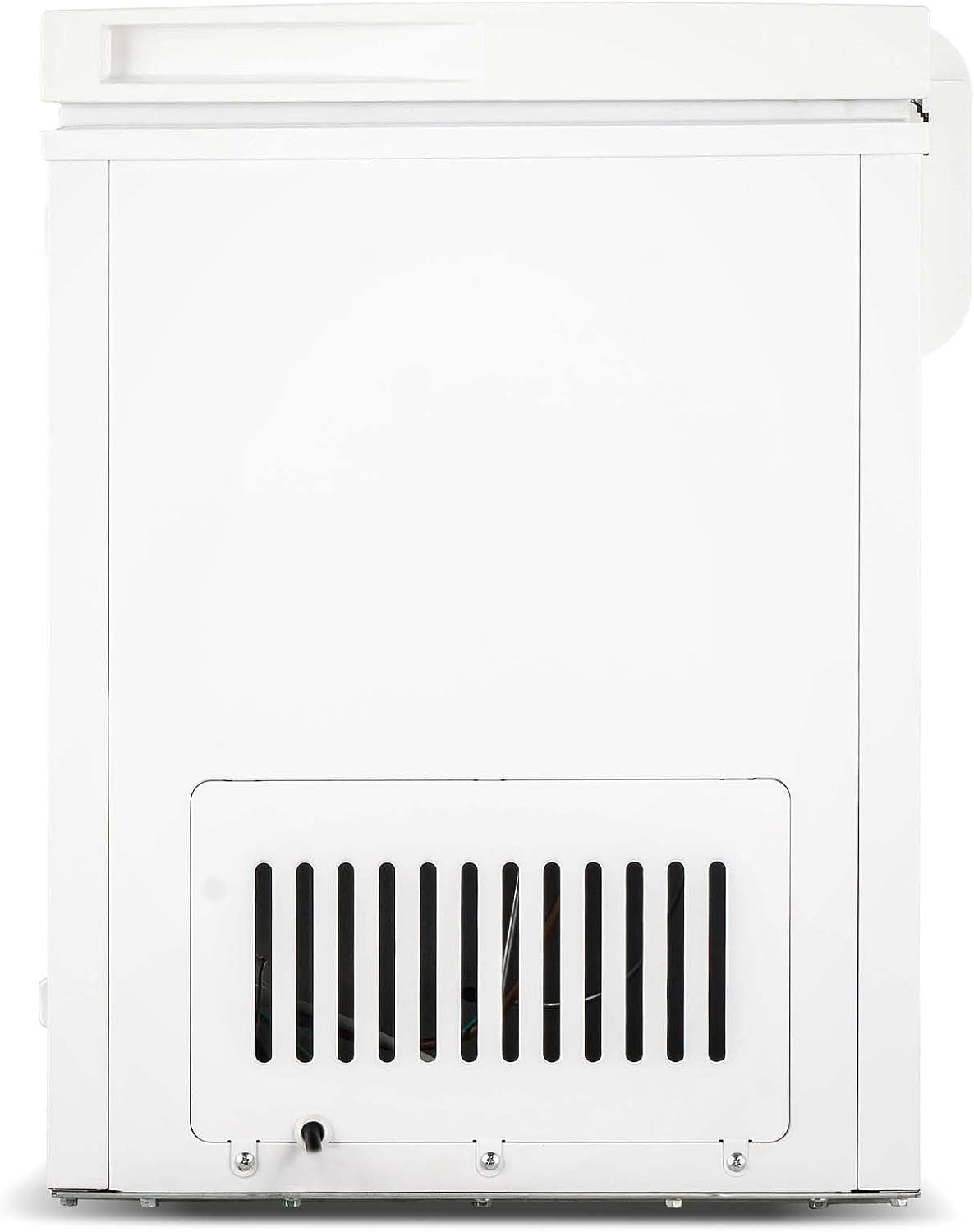 Frigidaire Chest Deep Freezer, 2.0 Cu. Ft. Capacity, Adjustable Thermostat-Removable Vinyl Coated Wire Basket-Easy Defrost Drain- Garage Ready- Pearl White