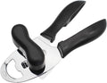 Can opener, multi-functional manual can, screw cap bottle, kitchen tool, knife, accessories(Black)