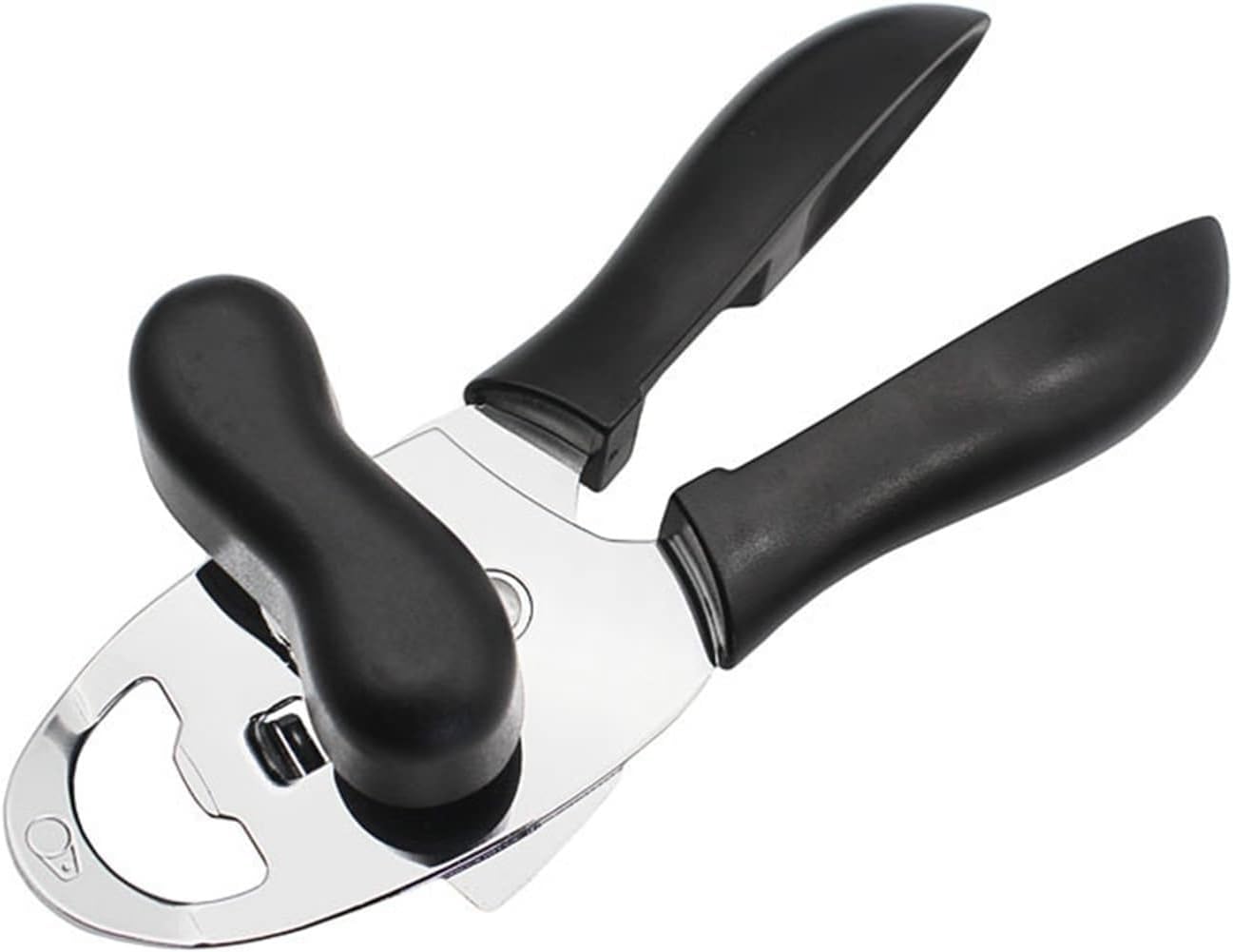 Can opener, multi-functional manual can, screw cap bottle, kitchen tool, knife, accessories(Black)