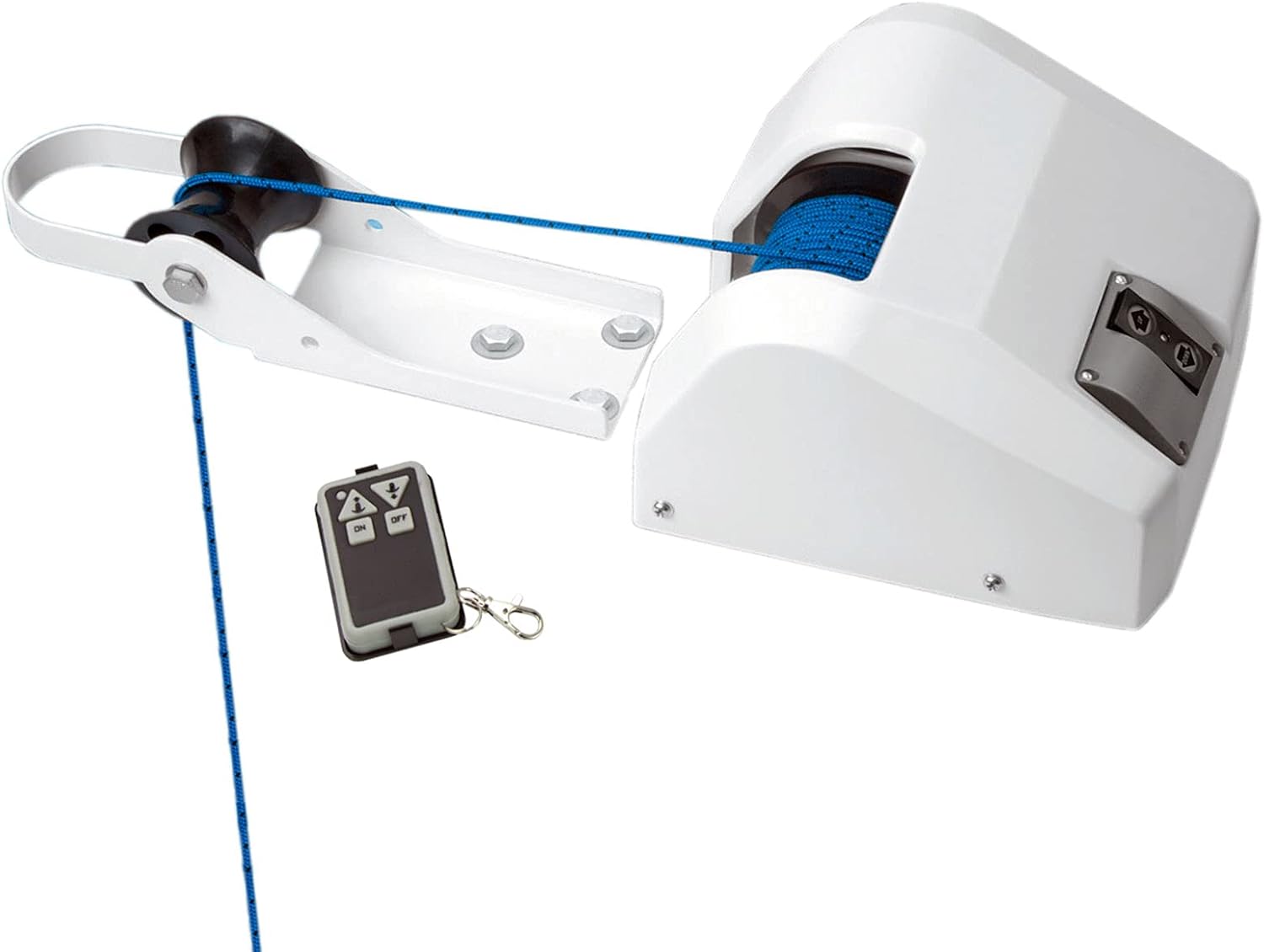 OUKANING Boat Electric Anchor Winch, Anchors Up to 25/35/45 LBS, 12-Volt DC Boat Anchor Wench with Wireless Remote Control, High-Efficiency Marine Saltwater Anchor Windlass Kit Includes 100-feet Rope