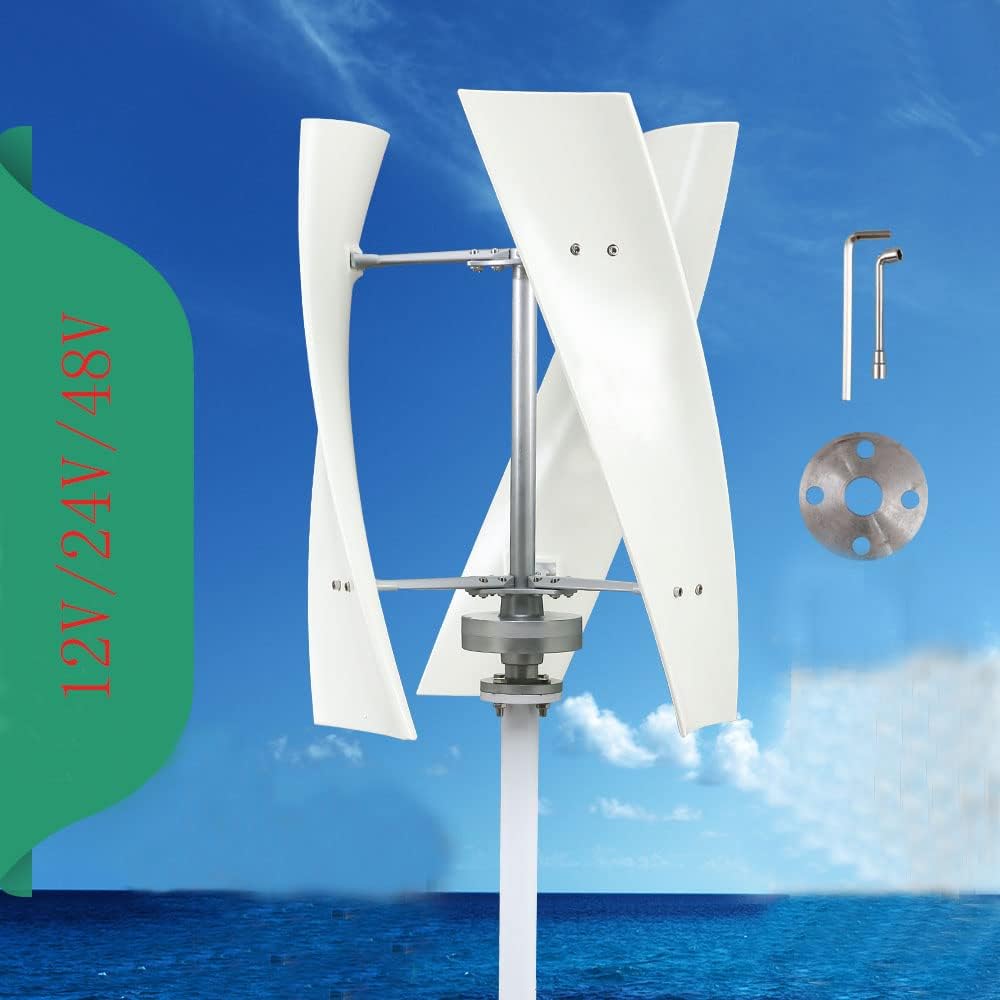 100W-3000W Vertical Wind Power Turbine Generator Kit White 3 Blade Wind Generator 12V 24V 48V 220V for Boats Terraces Cabins Charging (With Charge Controller),220v