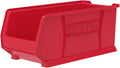 Akro-Mils 30287 Super-Size AkroBins Plastic Storage Bins, Space-Saving Stackable Bins for Garage, Classroom, Warehouse Organization, 24' L x 11' W x 10' H, Red, 4-Pack