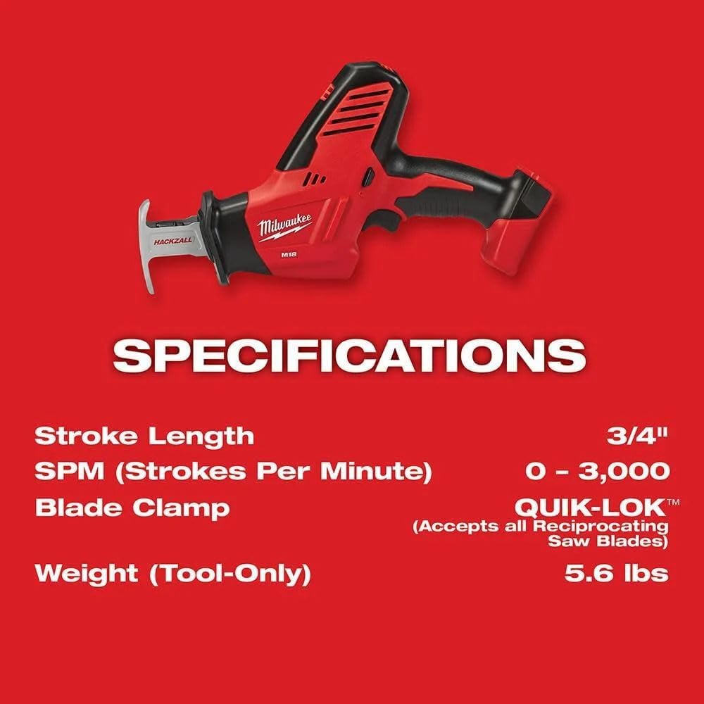 Milwaukee 2625-20 M18 Reciprocating Saw (Tool Only)