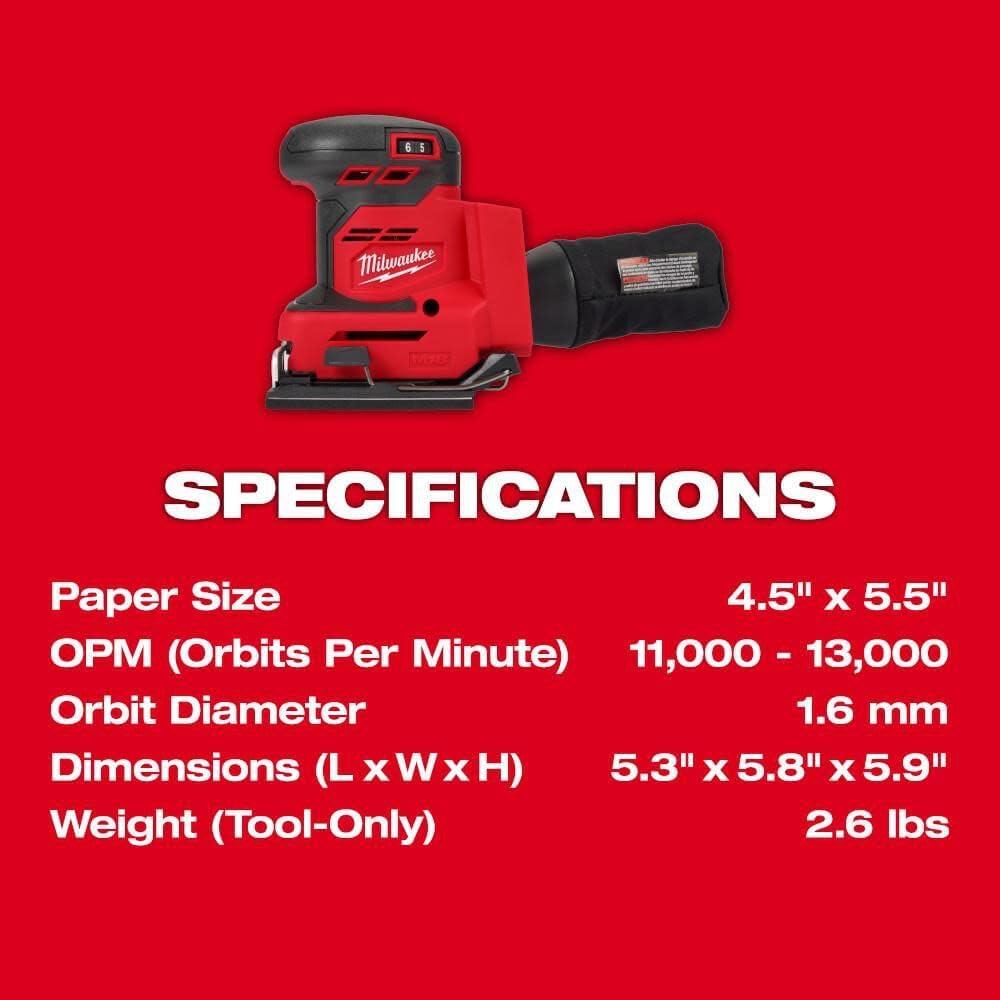v For Milwaukee M18 Orbital 1/4 Sheet Sander (Bare Tool) + TPT Premium cart storekid