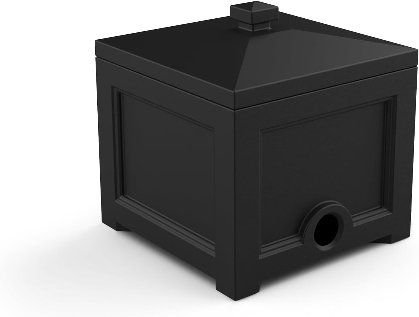 Mayne Heavy Duty Cable Storage Solution for Home & Garage, Lightweight & Functional Outdoor Storage Bin with Lid, Stylish Cable Organizer and EV Charger Storage, Black