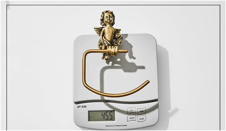 Bronze Color Classic Angel Towel Ring Home Deco Premium Brass Gold Towel Holder for Bathroom Wall Towel Rack,Bronze,1