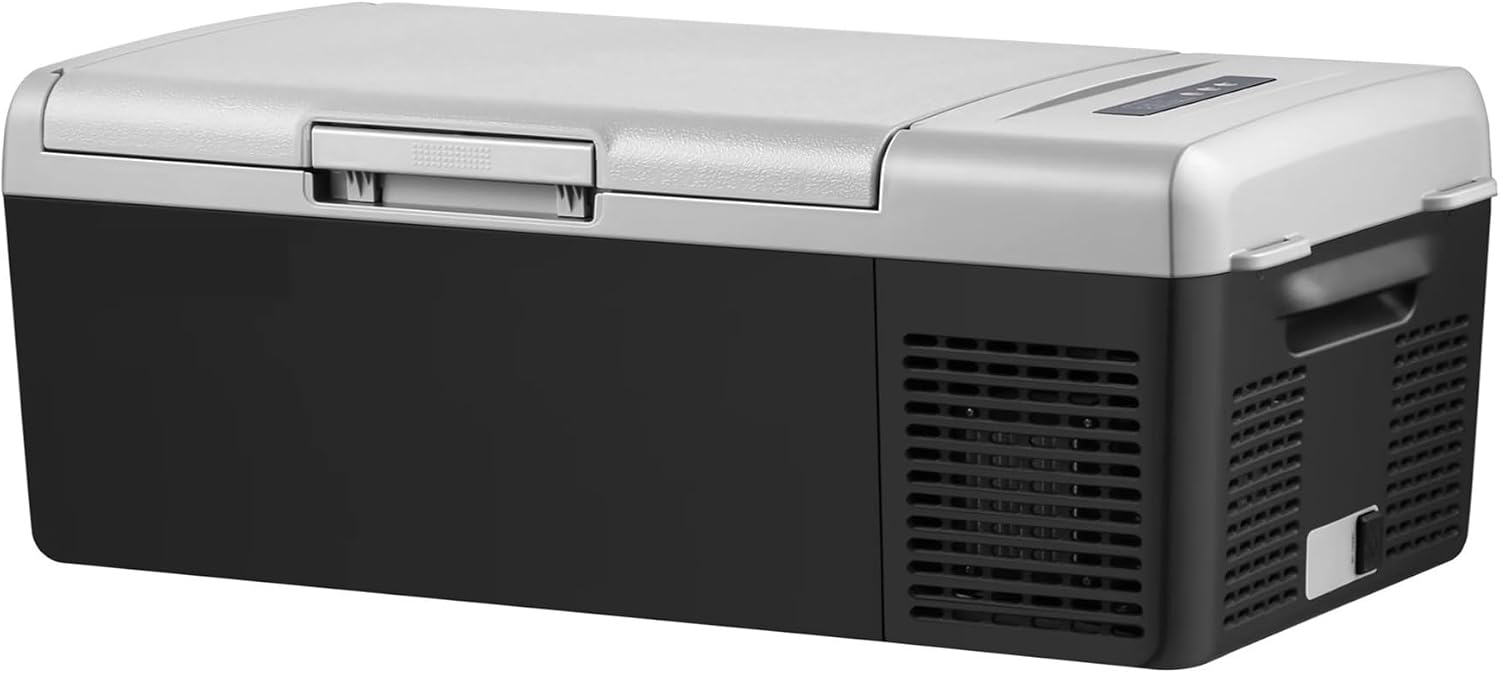 FC15 Black Portable Car Refrigerator Portable Freezer 15L Electric Cooler 12/24V Car Fridge For Camping Truck RV Travel
