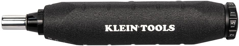 Klein Tools 57032 Screwdriver Set, Made in USA, Torque Screwdriver Kit with Phillips, Slotted, Square Bits, 1/4-Inch Nut Driver, Case Included, 6-Piece