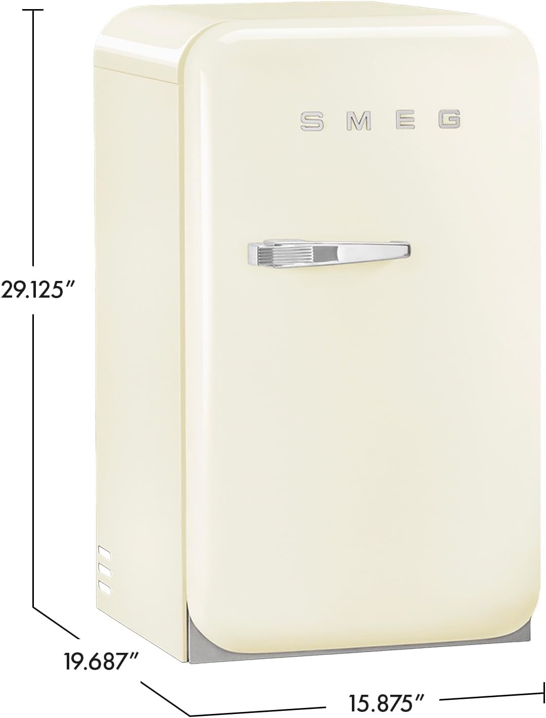 Smeg FAB5 Retro Mini Fridge – 50s Style Compact Small Refrigerator, 1.2 cu ft, Automatic Defrost, LED Lighting, Adjustable Shelves– Made in Italy – Perfect for Home, Dorm, Office, Hotel -White