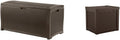 Suncast Resin Wicker 99 Gallon and 22 Gallon Storage Containers Bundle | 2-Piece Set