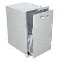 Pull-Out Single Trash Drawer 14''Wx27''Hx20''D, Built-in Trash Drawer, Outdoor Kitchen Stainless Steel Trash Bin for BBQ Island Grill Station