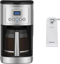 Cuisinart 14-Cup Coffee Maker, Can Opener & Mug Bundle - Automatic Brewer with Glass Carafe, Single-Touch Electric Opener, and 2 12 oz Mugs