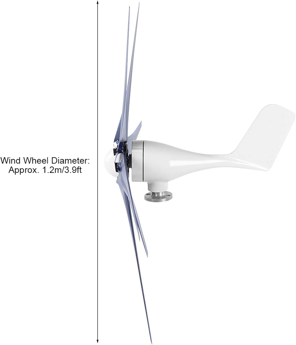 ViaGasaFamido 800W Wind Turbine Generator Kit 12V 24V 48V 6 Blade Windmill System for Home Off Grid Power Boats Cabins Terraces with Controller Blue 48V