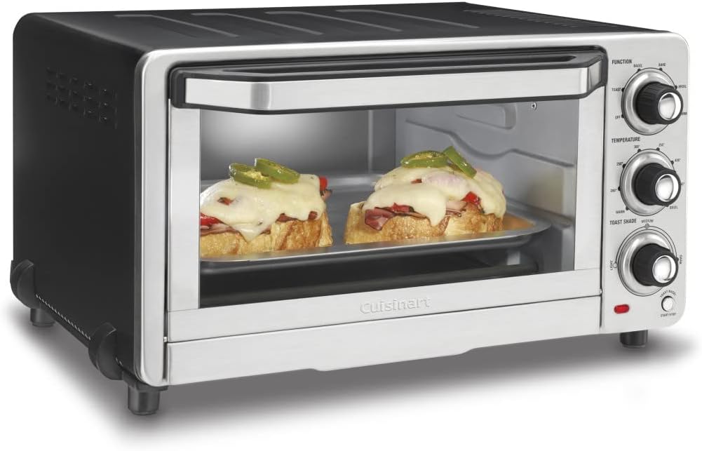 Cuisinart TOB-40N Custom Classic Toaster Oven Broiler, 17 Inch, Black & CCO-50BKN Deluxe Electric Can Opener, Black
