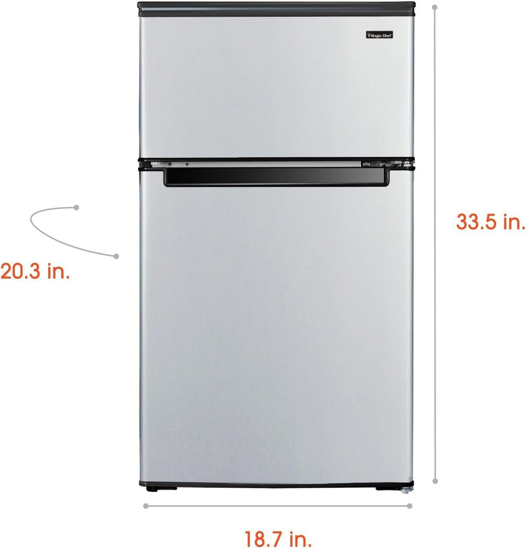 Magic Chef 3.1 cu. ft. Mini Refrigerator in Stainless Look (Stainless Steel)