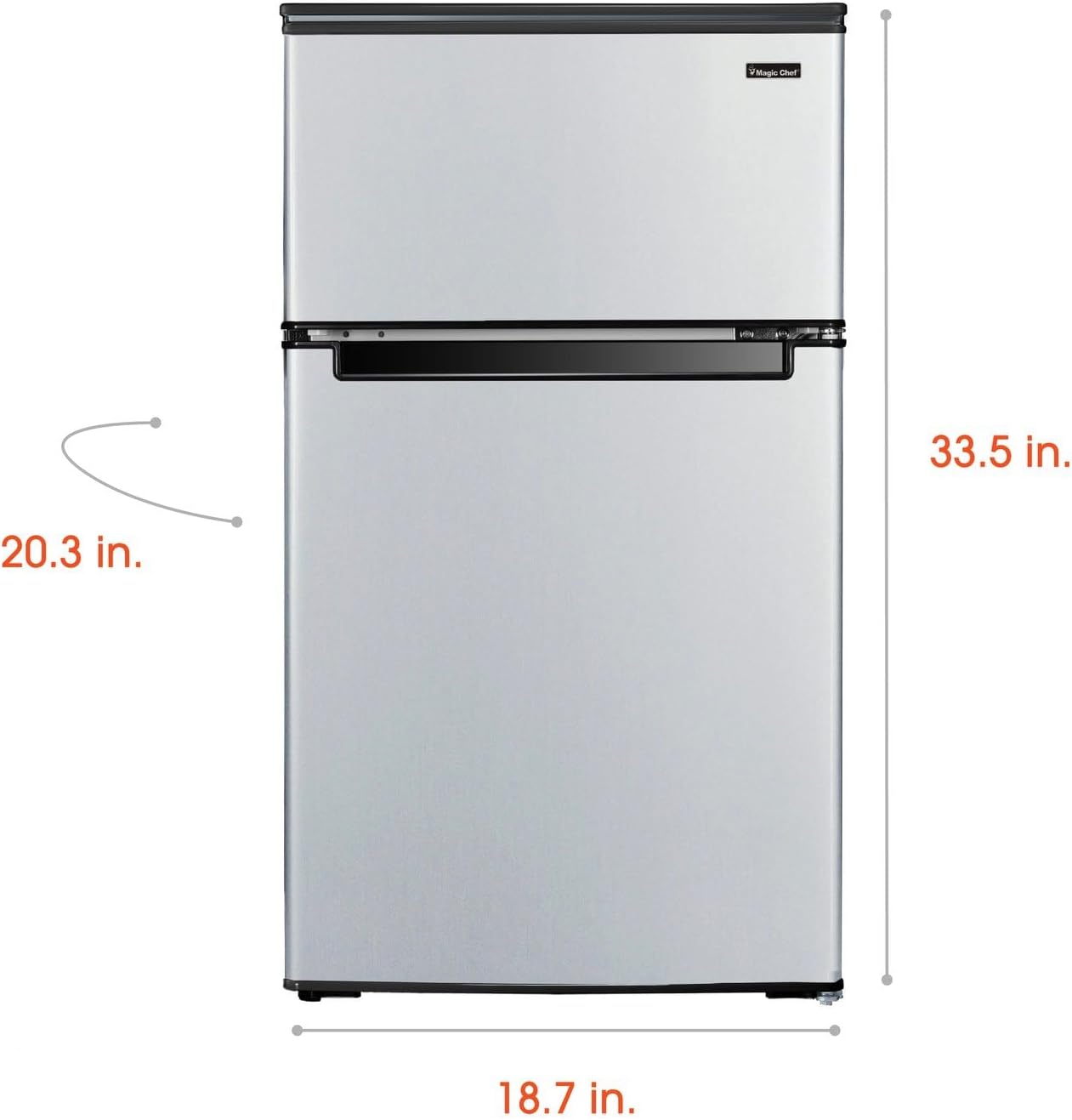 Magic Chef 3.1 cu. ft. Mini Refrigerator in Stainless Look (Stainless Steel)