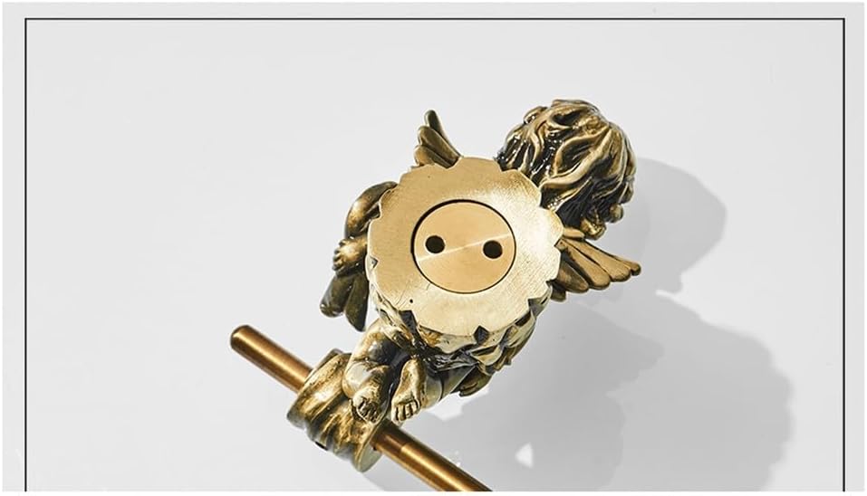 Bronze Color Classic Angel Towel Ring Home Deco Premium Brass Gold Towel Holder for Bathroom Wall Towel Rack,Bronze,1