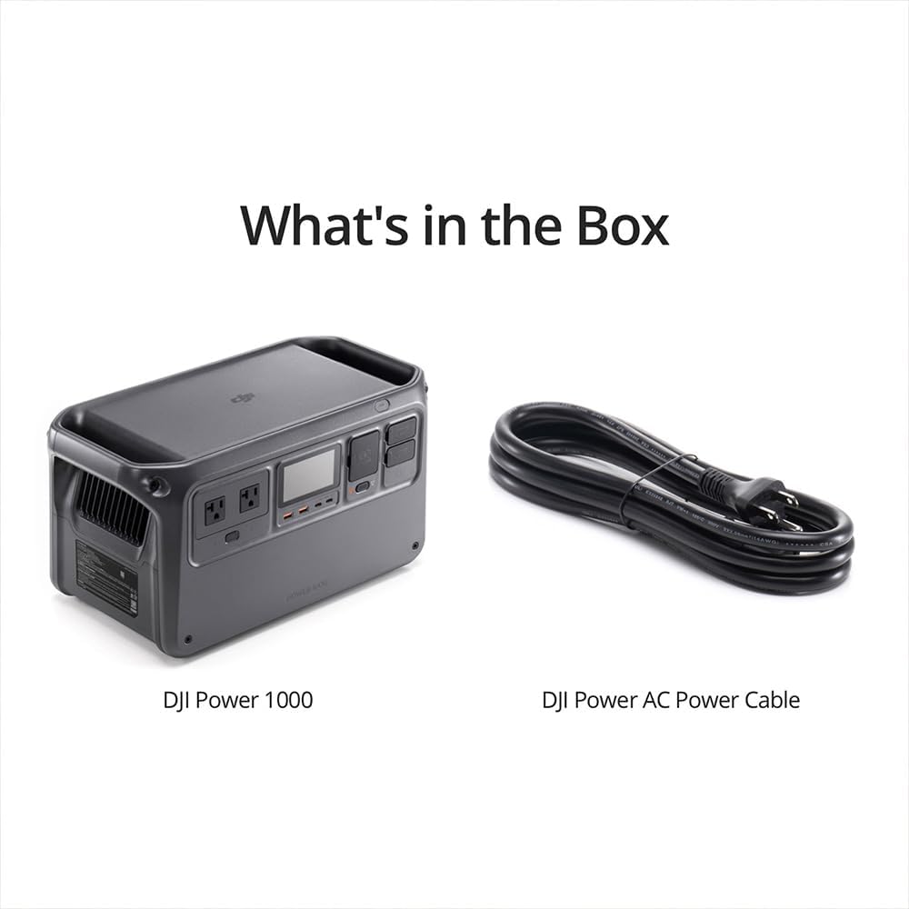 DJI CP.DY.00000051.01 Power 1000, Portable, High Capacity, Ultra- Quiet Outdoor Power Source Bundle with Deco Home Foldable, Portable 100W Solar Panel and 2 YR CPS Enhanced Protection Pack