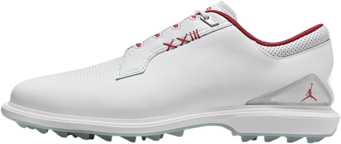 Jordan ADG 5 Golf Shoes (Wide) (FQ7874-100, White/Emerald Rise/Grape Ice)