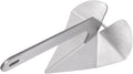 43lb Small Yacht Boat Anchor 316 Stainless Steel Wing Style Anchor with Practical Hole Heavy Duty Triangular Anchor for Kayak, Canoes, Fishing, and Paddle Board Accessories