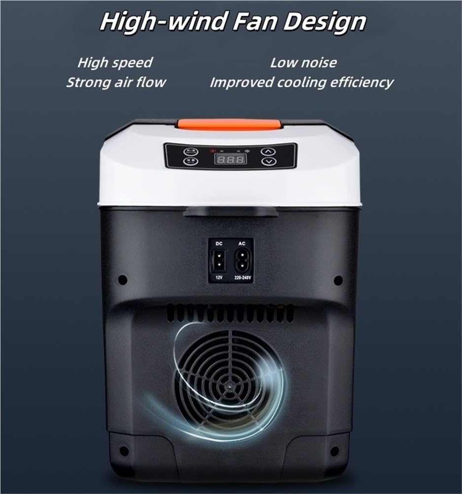 Plug in Coolers for Vehicles, 10L Car Refrigerator, Portable Freezer with Cooling and Heating Functions, Suitable for Outdoor, Car and Travel(Black)