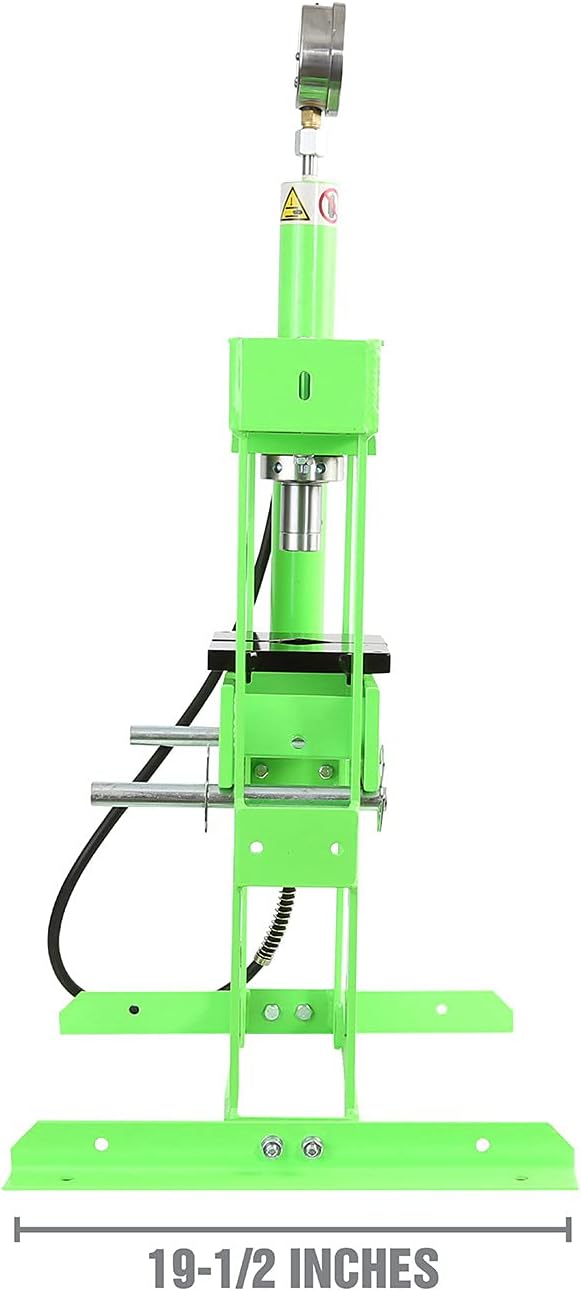 OEMTOOLS 10 Ton Hydraulic Benchtop Press with Double Speed Pump | Compact Design & Huge Power | Straighten, Bend, Press, & Remove Parts & Bearings | Universal Compatibility