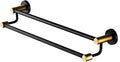 Stainless Steel Black Towel Ring and Toilet Paper Holder, Bathroom Black Hand Towel Holder Wall Mounted Hand Towel Ring (Black Gold) (Size : 43.3inch(110cm))