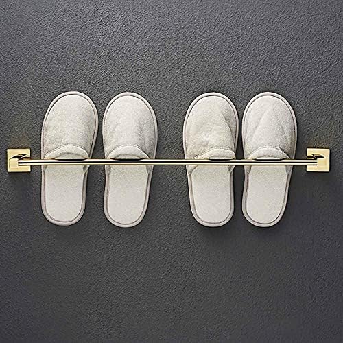 Towel Shelf Wall Mounted Towel Rack No Drilling Towel Ring Copper Wall Mounted Adhesive for Bathroom-Golden B