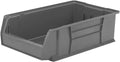 Akro-Mils 30280 Super-Size AkroBins Plastic Storage Bins, Space-Saving Stackable Bins for Garage, Classroom, Warehouse Organization, 20' L x 12' W x 6' H, Grey, 4-Pack