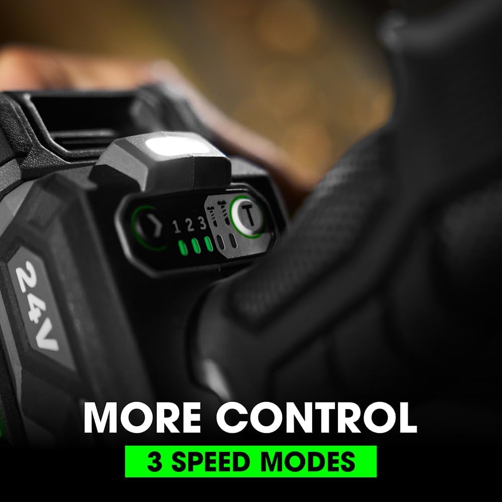 FLEX 24V Brushless Cordless 2-Tool Combo Kit: 1/2-Inch Drill Driver with Turbo Mode and 1/4-Inch Quick Eject Hex Impact Driver with 2.5Ah, 5.0Ah Lithium Batteries and 160W Fast Charger - FXM204-2B