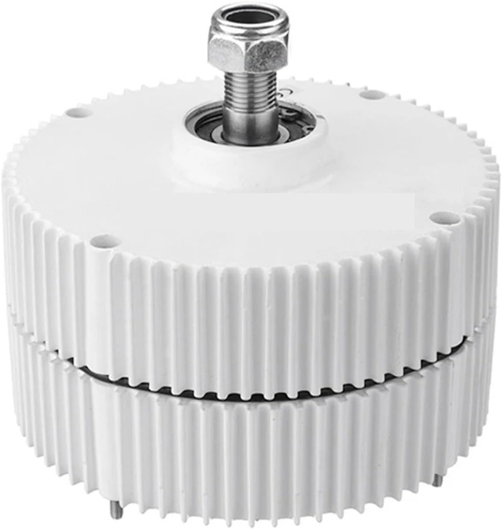 Low Speed 1000W 12V 24V 48V Gearless Permanent Magnet DIY Wind Turbine Generator Alternator Motor(No Base,Single Shaft_12V_1000W)