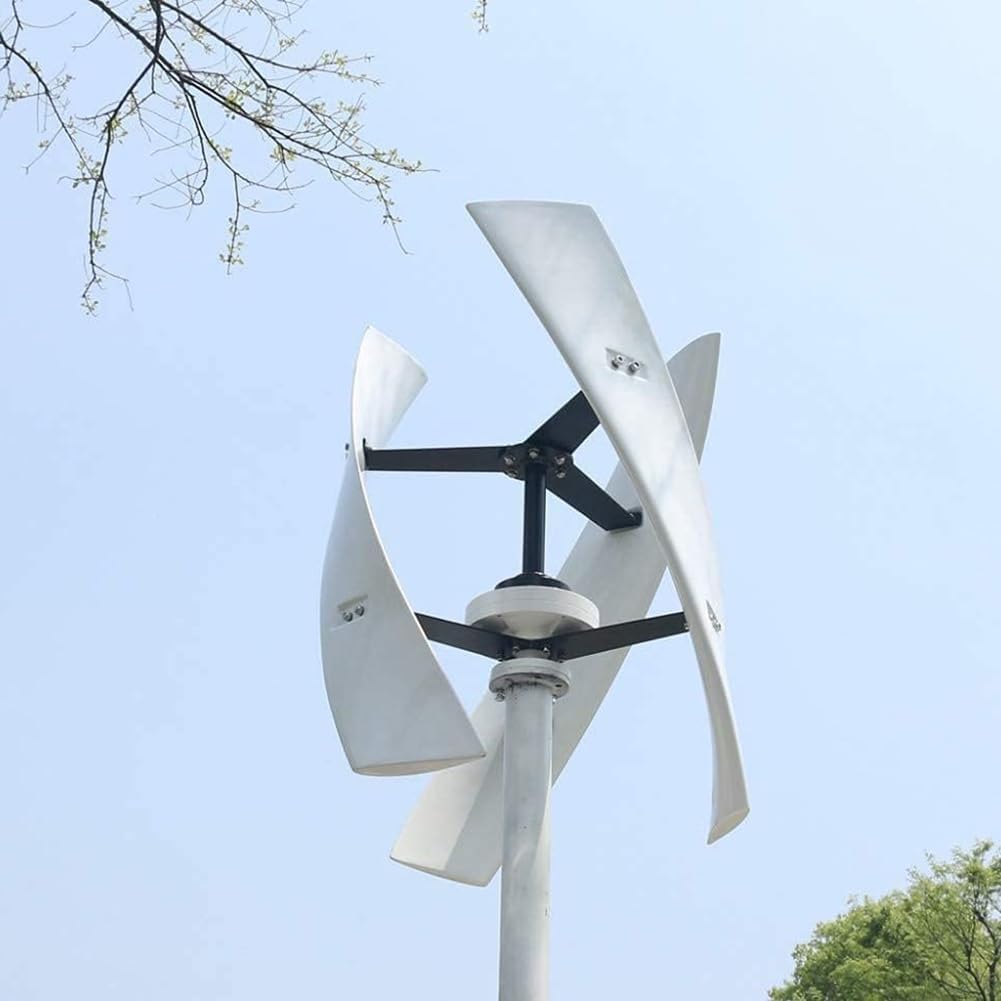 Wind Turbine Generator Kit with 3-Blade, Vertical Wind Power Turbine Generator Kit with Full Set of Equipment, Power Producer Equipment, Wind Power Generator for Marine, RV, Home,3000w 48v 2m
