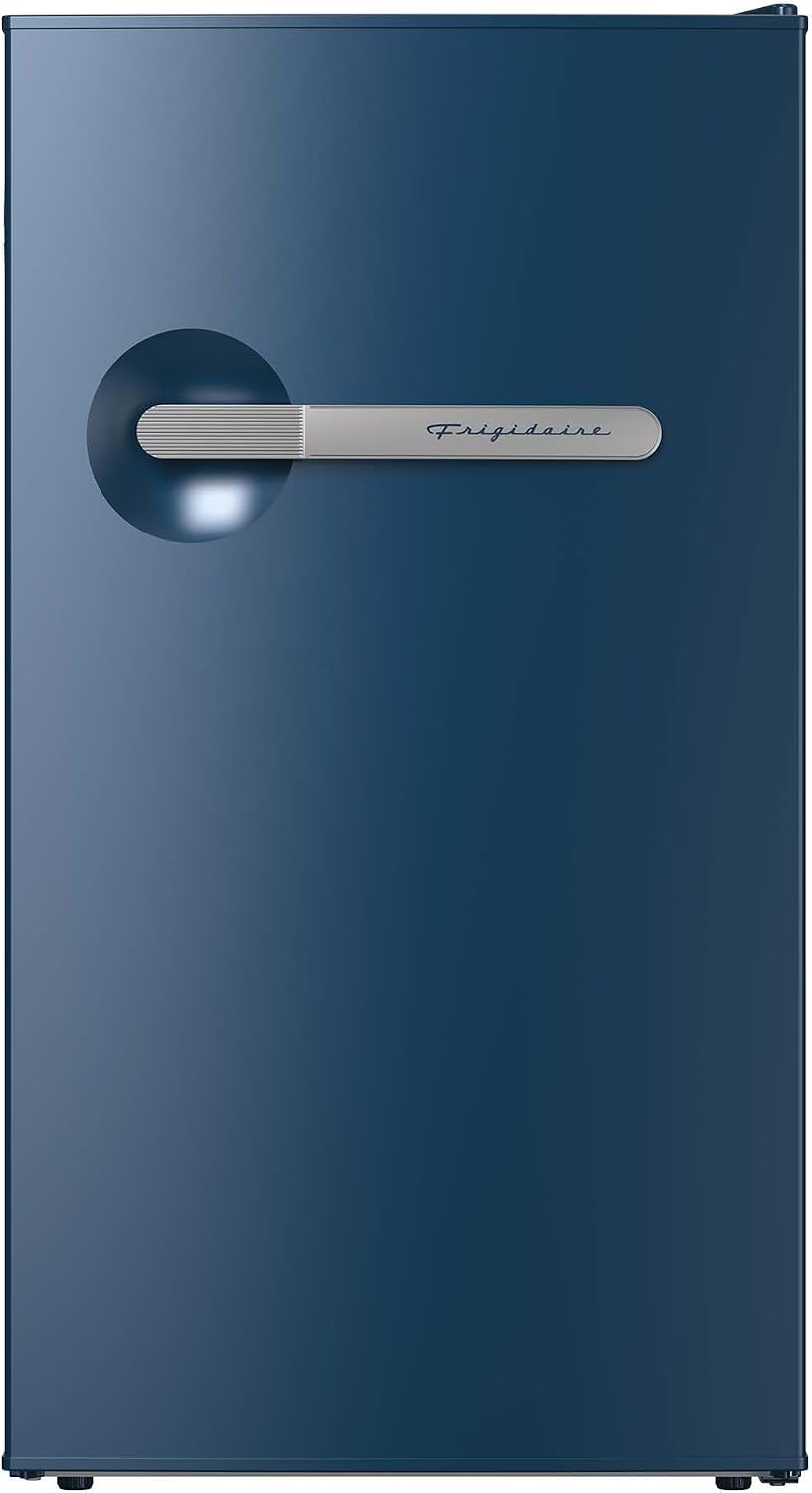 Frigidaire Refrigerator-Retro Mini Fridge Energy Saving-Adjustable Thermostat Control- Ideal for Dorm, Office, RV, Garage, Apartment 3.1 Cu Ft, BLUE