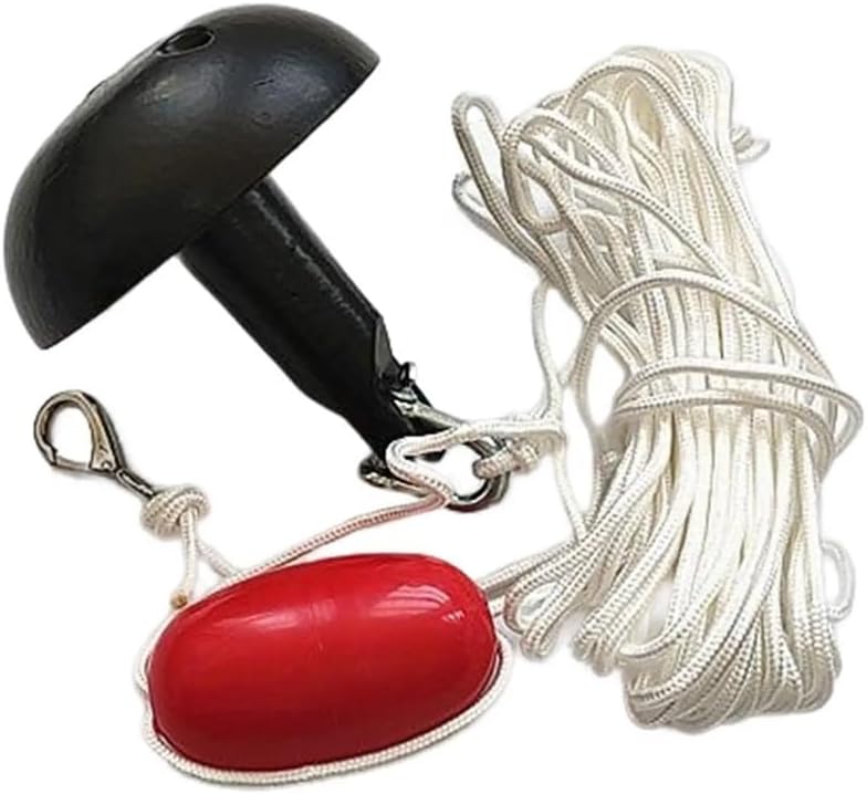 Universal Mushroom Anchor (lbs) with Solid Rope, for with Paddle Boards, rafts and Canoes