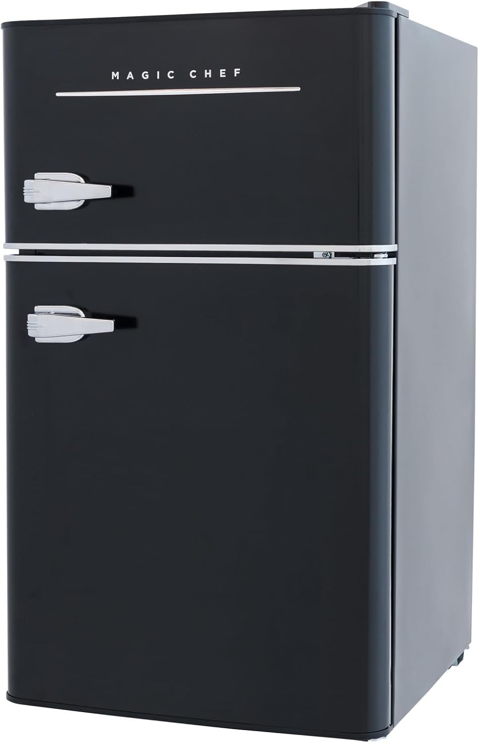Magic Chef Retro Mini Refrigerator 3.2 cu. ft. 2-Door Fridge in Black