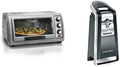 Hamilton Beach 6-Slice Countertop Toaster Oven with Easy Reach Roll-Top Door, Bake Pan, Silver (31127D) & (76606ZA) Smooth Touch Electric Automatic Can Opener with Easy Push Down Lever