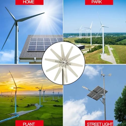 12000W 48V Portable Vertical Wind Turbine Generator Kit - Efficient 2M/S Start Wind Power System with Charge Controller for Off-Grid Energy Solutions
