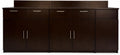 BREAKtime Office Storage Cabinet with Trash Bin Compartment, 2-Door Breakroom Coffee Station, Fully Assembled, 90' W x 24' D x 36' H, Trash Bin Included, Appliances Not Included
