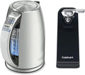 Cuisinart 1.7-Liter Stainless Steel Cordless Electric Kettle with 6 Preset Temperatures & CCO-50BKN Deluxe Electric Can Opener, Black