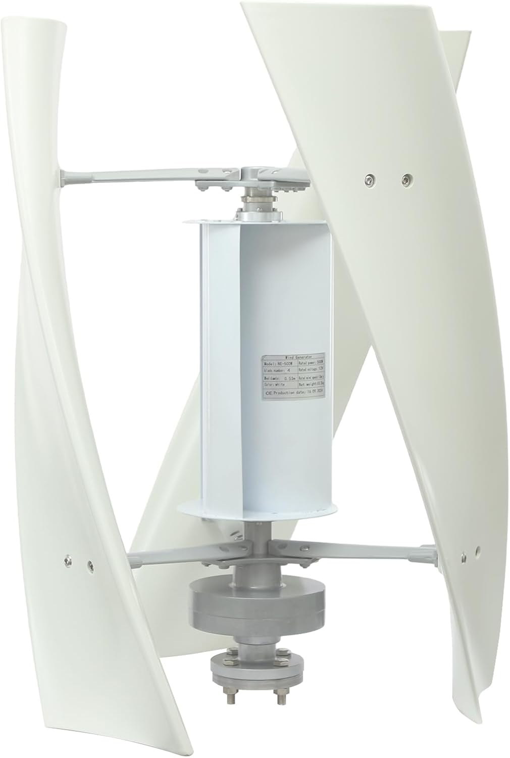 Wind Turbine Generator Kit, 100W 12V Vertical Axis Wind Turbine Generator w/Controller & Winds-Assisted Wheel, 3 Blades Winds Power Generators Permanent Magnet Generators for Boats, Gazebos, Home, RV