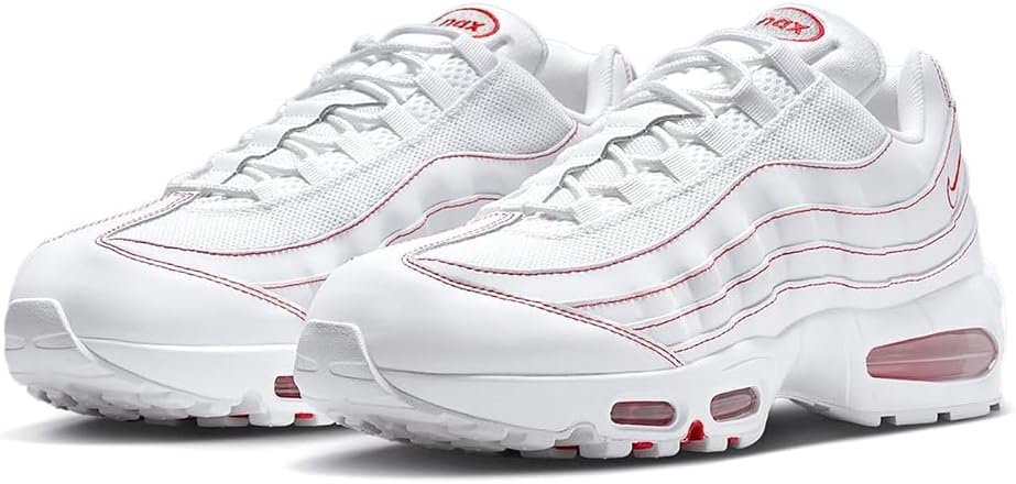 Nike Air Max 95 OG Men's Shoes (IB7936-100, White/University Red/White) Size 10