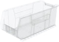 Akro-Mils 30287 Super-Size AkroBins Plastic Storage Bins, Space-Saving Stackable Bins for Garage, Classroom, Warehouse Organization, 24' L x 11' W x 10' H, Clear, 4-Pack
