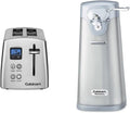 Cuisinart CPT-415P1 Countdown Metal Toaster, 2-Slice, Brushed Stainless & SCO-60 Deluxe Electric Can Opener, Quality-Engineered Motor System Allows you to Open Any Size Can, Stainless Steel