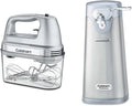 Cuisinart HM-90BCS Power Advantage Plus 9-Speed Handheld Mixer with Storage Case, Brushed Chrome & SCO-60 Deluxe Electric Can Opener, Quality-Engineered Motor System