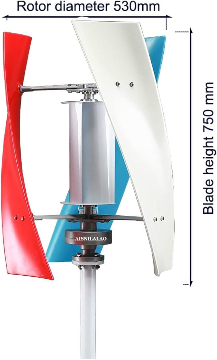 12V 24V 48V Vertical Axis Permanent Maglev Generator with Controller Electricity Generation,1000W-5000W Wind Power Generator Kit for Home Street Lighting