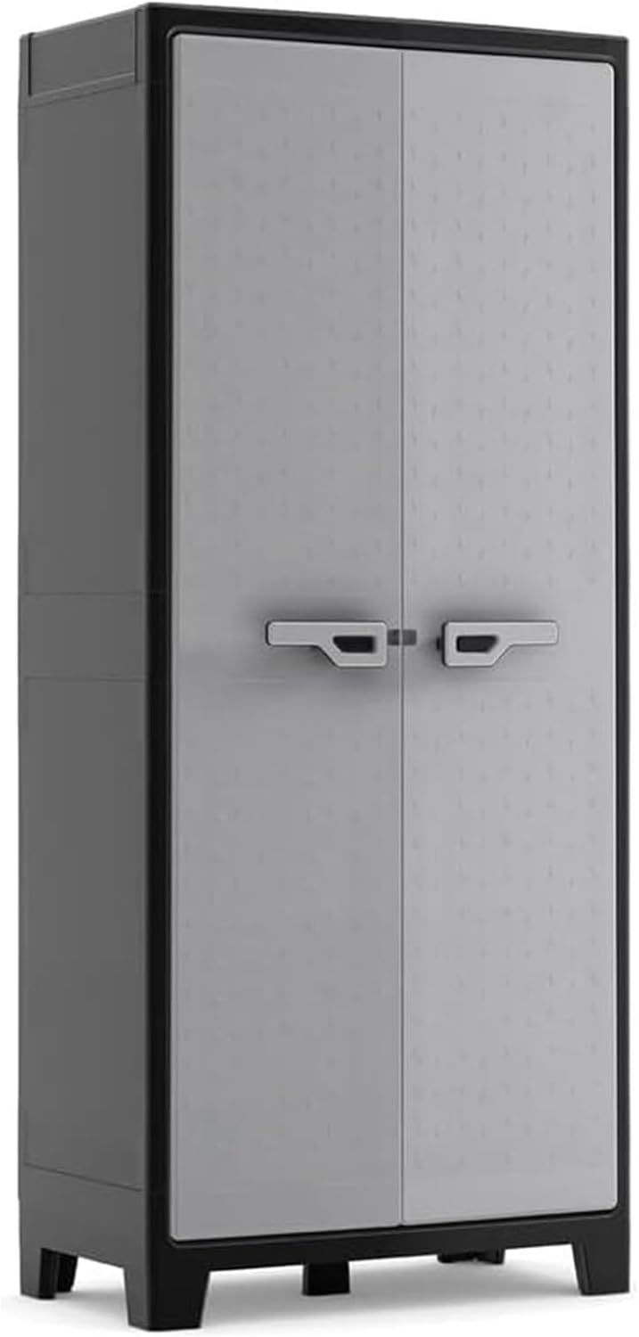 KIS Armadio a esterno impermeabile Grigio/Nero Titan High Cabinet