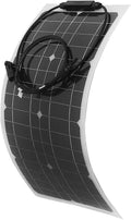Portable Solar Panels 100W Portable Solar Panel Kit with 30A 60A Controller, Flexible Monocrystalline Solar Panel Kit，Waterproof Solar Power System for Car Yacht Rv Camping(Only 1pcs Panel)